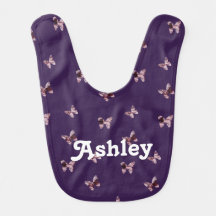 Butterfly Muster Pastell Pink Royal Lila Animal