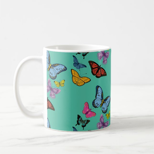 Butterfly-Muster-Textur Kaffeetasse (Links)