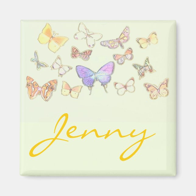 Butterfly & Name Magnet (Vorne)