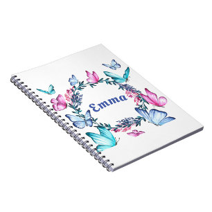 Butterfly Name Spiral Foto Notebook Notizblock