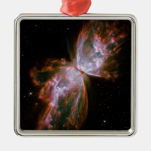 Butterfly Nebula Print Ornament Aus Metall (Vorne)