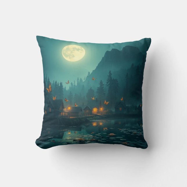 Butterfly Night & Tropical Island Veranstaltungski Kissen (Vorderseite)