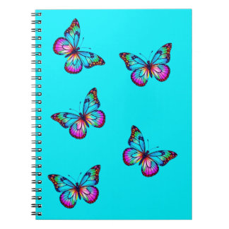 Butterfly Notebook Aqua Blue Notizblock