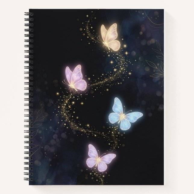 Butterfly Notebook – Magical Colorful Butterflies  Notizbuch (Vorderseite)