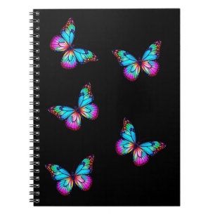 Butterfly-Notebook schwarz Notizblock