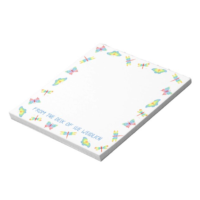 Butterfly Notepad Notizblock (Rotiert)