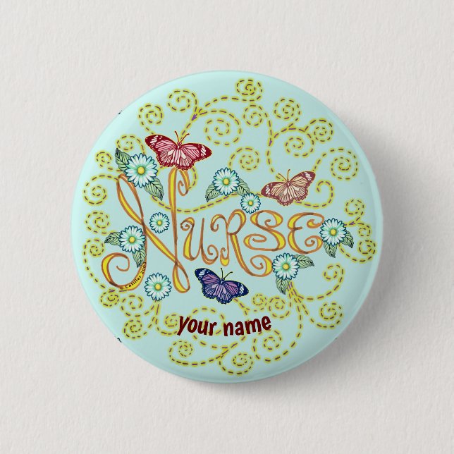 Butterfly Nurse Button (Vorderseite)