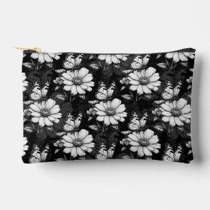 Butterfly On Blume Design - Schwarz Zubehörtasche