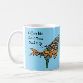 Butterfly on Flower- Coffee Like Sweet Nectar  Kaffeetasse
