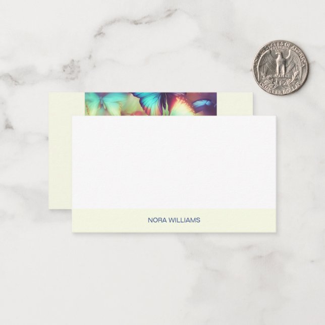 Butterfly-Option für die Note Card Mitteilungskarte (Vorderseite/Rückseite Beispiel)