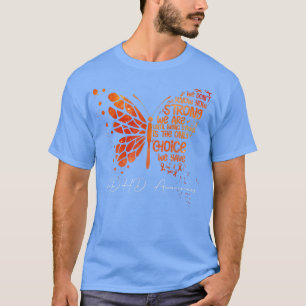 Butterfly Orange Ribbon ADHD Bewusstsein T-Shirt