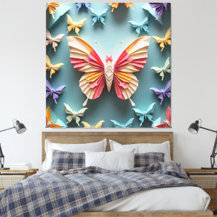 Butterfly Origami Leinwanddruck