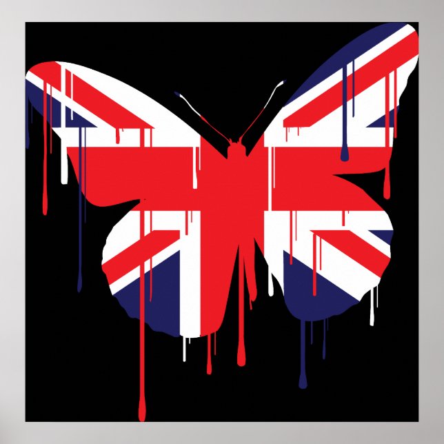 Butterfly Paint Runs Poster (Vorne)