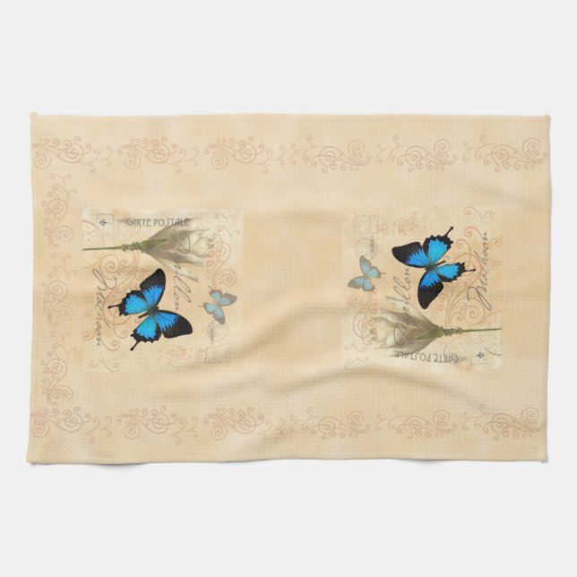Butterfly Papillon Kitchen Towel - Desert Bloom Geschirrtuch (Horizontal)