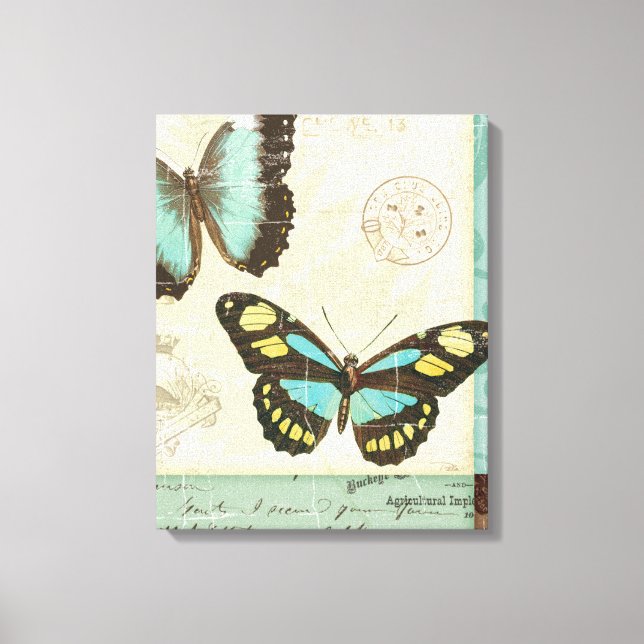 Butterfly Patchwork Leinwanddruck (Vorderseite)