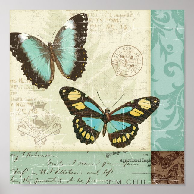 Butterfly Patchwork Poster (Vorne)