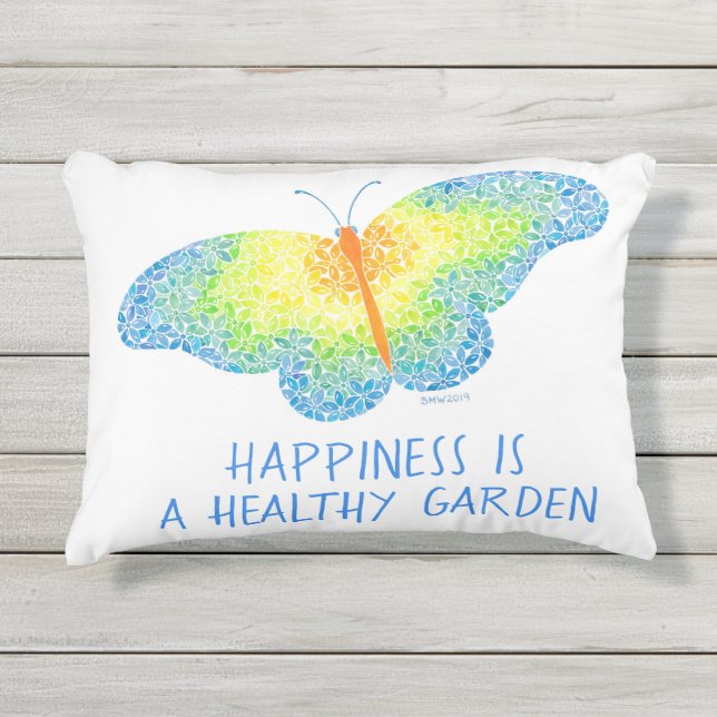 Butterfly Patio Akzent Pillow Kissen Für Draußen (Vorderseite)