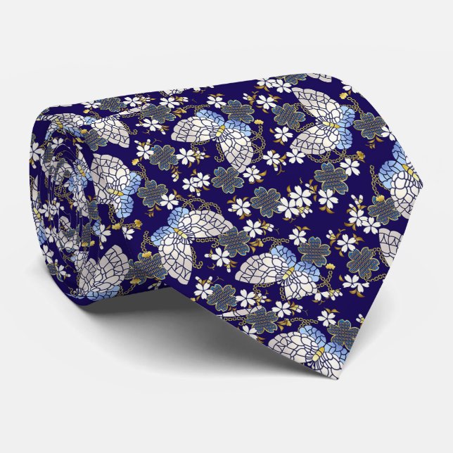 Butterfly pattern krawatte (Gerollt)