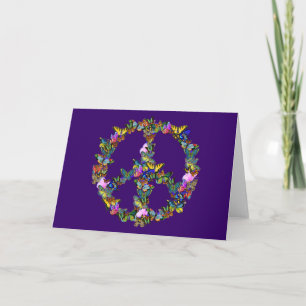 Butterfly Peace Symbol Karte