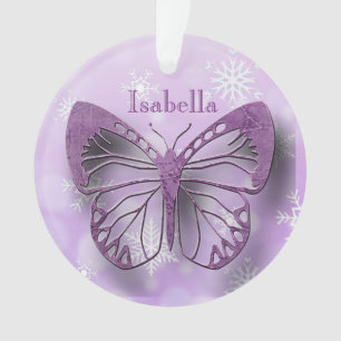 Butterfly Personal Message Christmas Keepake Ornament