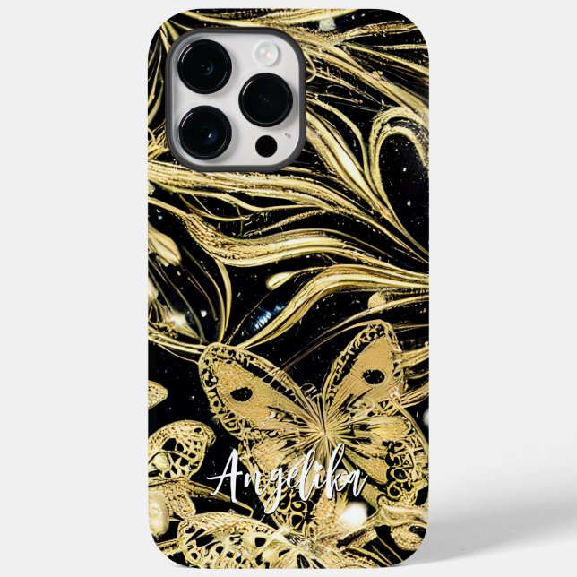 Butterfly Personalisiert Name Case-Mate iPhone Hülle (Rückseite)