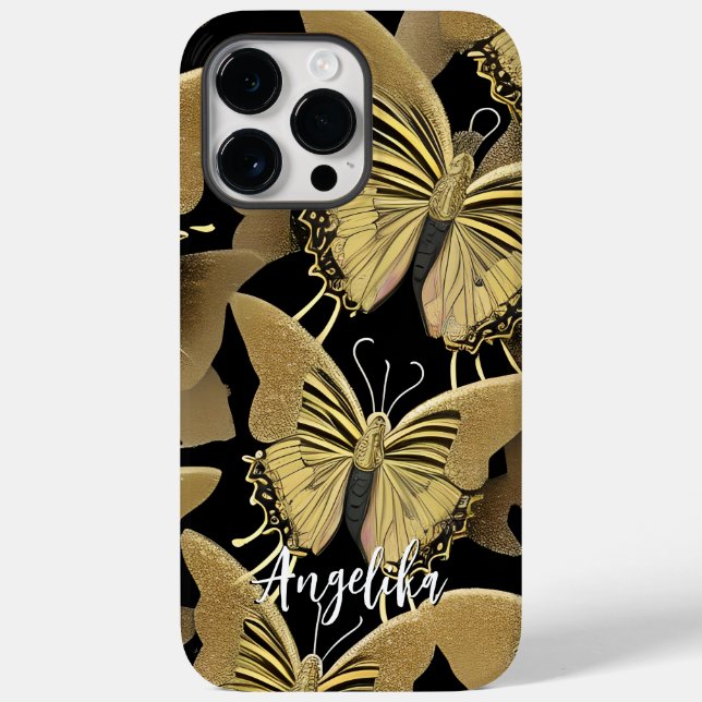 Butterfly Personalisiert Name Case-Mate iPhone Hülle (Rückseite)