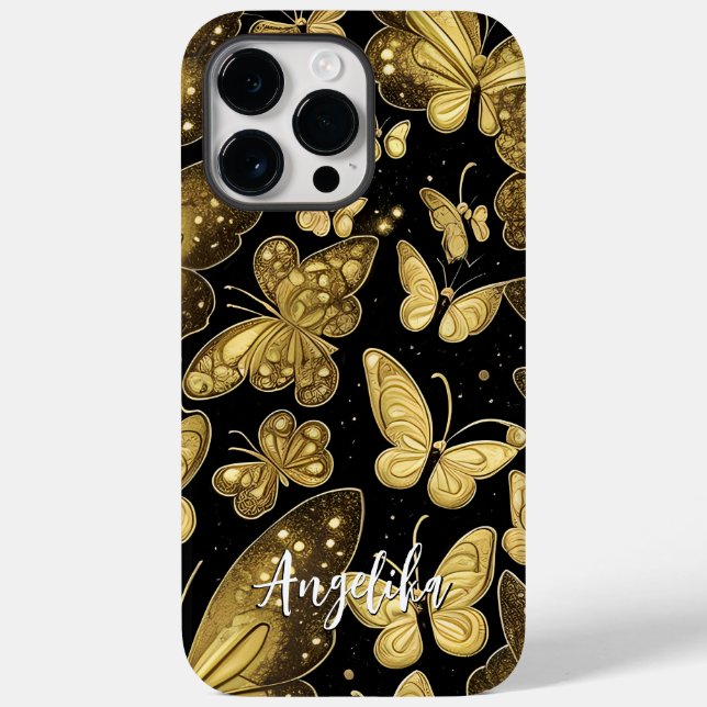 Butterfly Personalisiert Name Sherpa Blanket Case-Mate iPhone Hülle (Rückseite)
