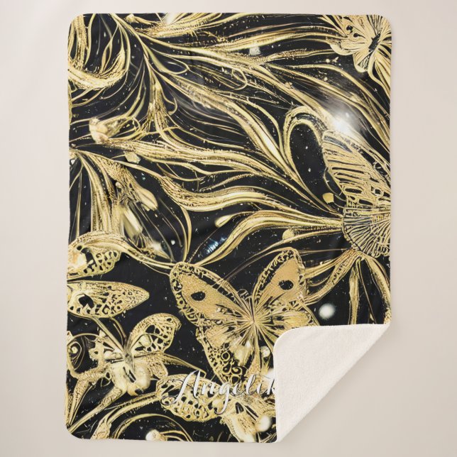 Butterfly Personalisiert Name Sherpadecke (Vorderseite)