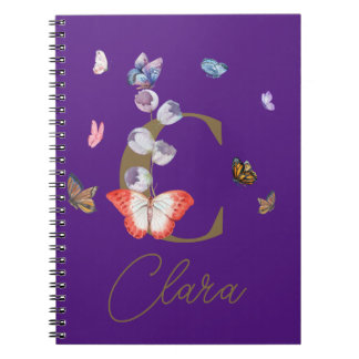Butterfly Personalisiertes Geschenk mit blühenden Notizblock