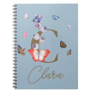 Butterfly Personalisiertes Geschenk mit blühenden Notizblock