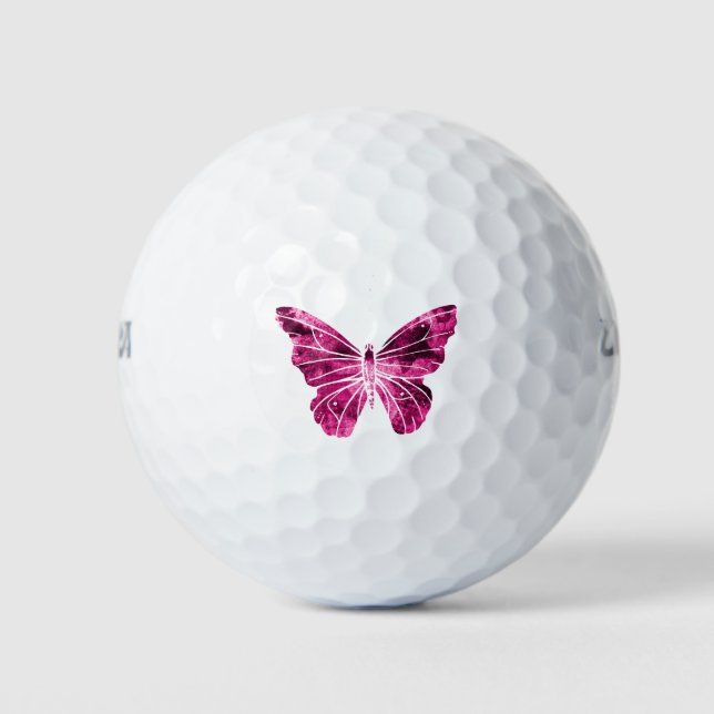 Butterfly Pink Clipart Cute Flying Wings Nature 1. Golfball (Vorderseite)