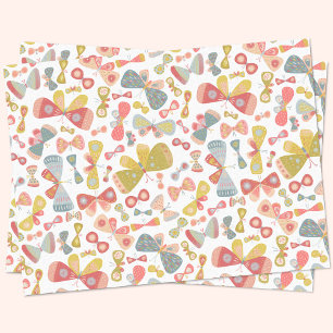 Butterfly Pink Green Seidenpapier