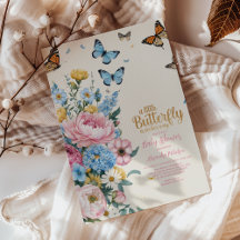 Butterfly Pink Rose Garden Girl Babydusche