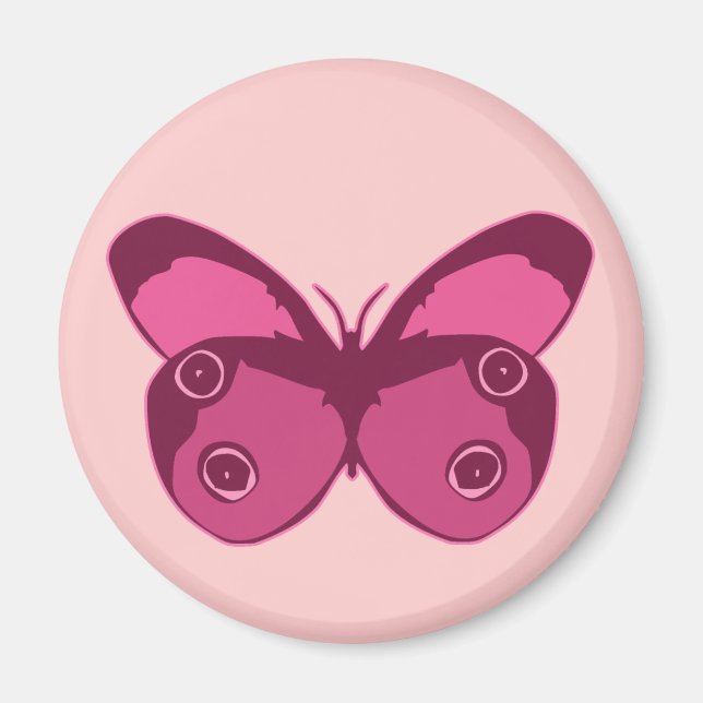 Butterfly Pinks Magnet (Vorne)