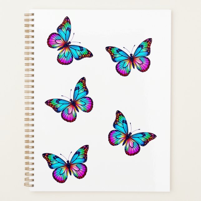 Butterfly Planner Weiß Planer (Vorderseite)