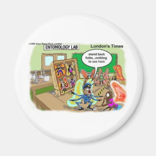 Butterfly Police Offbeat Cartoon Funny Gifts & T-S Magnet