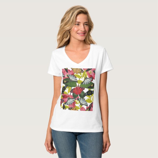 Butterfly & Poppy T-Shirt (Vorderseite Vollansicht)