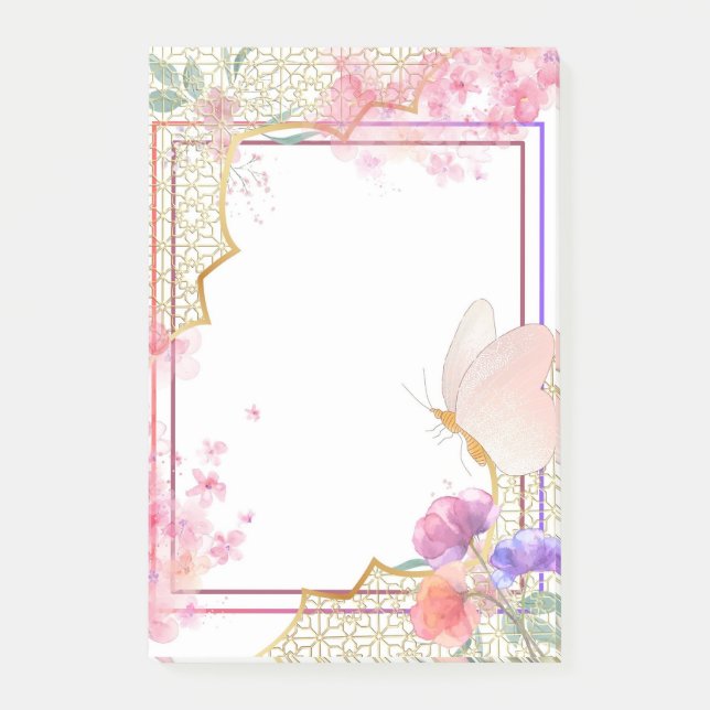 Butterfly-Post-it-Notizen Post-it Klebezettel (Vorderseite)