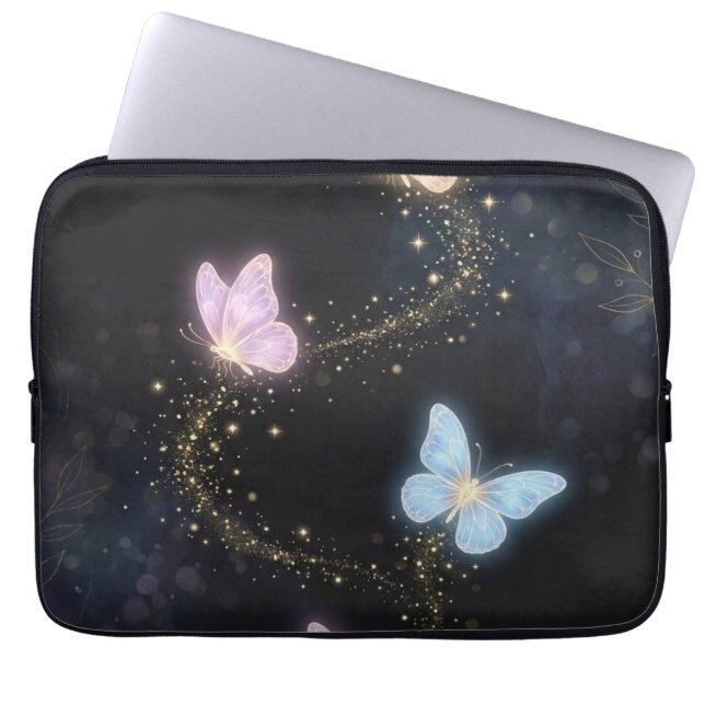 Butterfly Pouch Bag – Magical Colorful Butterflies Laptopschutzhülle (Vorderseite)