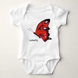 Butterfly Premium-Shirt Baby Strampler