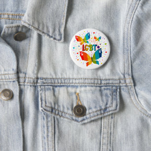 Butterfly Pride Liebe ist Liebe LGBT Awareness Button