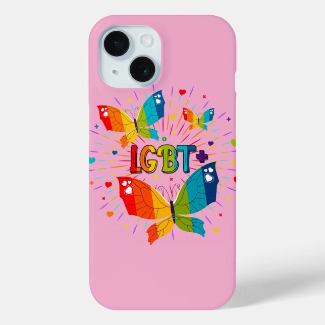 Butterfly Pride Liebe ist Liebe LGBT Awareness Case-Mate iPhone Hülle (Rückseite)