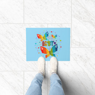 Butterfly Pride Liebe ist Liebe LGBT Awareness Fußmatte