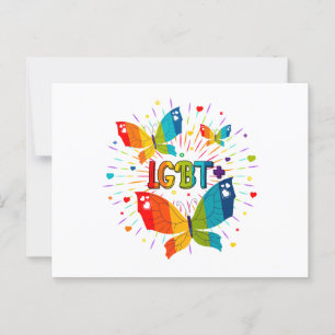 Butterfly Pride Liebe ist Liebe LGBT Awareness Postkarte