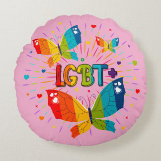 Butterfly Pride Liebe ist Liebe LGBT Awareness Rundes Kissen