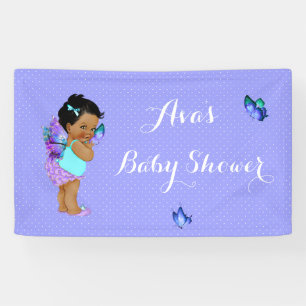 Butterfly Princess Baby Girl Lila Lavender Banner