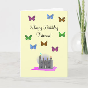 Butterfly Princess Birthday Card Karte