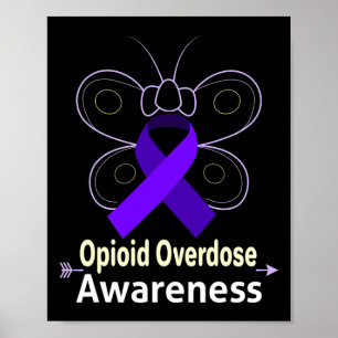 Butterfly Products Opioid Ribbon Opioid Überdosier Poster
