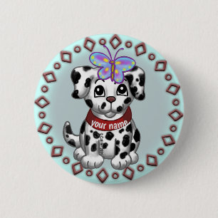 Butterfly Puppy Button