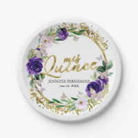 Butterfly Quinceanera Paper Teller Lila